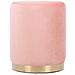 Charlotte I Pouf Velluto Rosa Cipria E Metallo Dorato - Foto miniatura 3