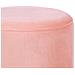 Charlotte I Pouf Velluto Rosa Cipria E Metallo Dorato - Foto miniatura 4
