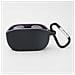 Custodia Per Jbl Wave 100tws Con Moschettone - Cover Protettiva In Silicone Morbido Black - Foto miniatura 2
