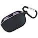 Custodia Per Jbl Wave 100tws Con Moschettone - Cover Protettiva In Silicone Morbido Black - Foto miniatura 4