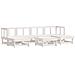 Set Salotto Da Giardino 7 Pz Bianco In Legno Massello Di Pino - Foto miniatura 2