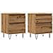 Comodini 2pz Rovere Artigianale 40x35x50 Cm Legno Multistrato - Foto miniatura 2