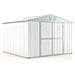 Casetta Giardino Box Attrezzi In Acciaio Zincato 327x307cm X H2.15m - 145kg - 10,04mq - Bianco - Foto miniatura 1