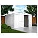 Casetta Giardino Box Attrezzi In Acciaio Zincato 327x307cm X H2.15m - 145kg - 10,04mq - Bianco - Foto miniatura 4