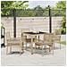 Set da Pranzo da Giardino 5 Pezzi con Cuscini Beige in Polyrattan - Foto miniatura 4