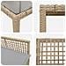 Set da Pranzo da Giardino 5 Pezzi con Cuscini Beige in Polyrattan - Foto miniatura 9