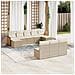 Set Divano da Giardino 10 pz con Cuscini Beige in Polyrattan - Foto miniatura 2