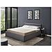 Letto Ottomana Con Led Tessuto Armelle 180 X 200 Cm Grigio Scuro - Foto miniatura 1