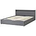 Letto Ottomana Con Led Tessuto Armelle 180 X 200 Cm Grigio Scuro - Foto miniatura 4
