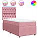 Giroletto a Molle con Materasso Rosa 90x190 cm in Velluto - Foto miniatura 1