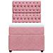 Giroletto a Molle con Materasso Rosa 90x190 cm in Velluto - Foto miniatura 6