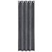 Tende con tende 2 pcs Grigio chiaro 140 x 260 cm Velluto - Foto miniatura 4