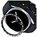 Anello Lunetta In Acciaio Inossidabile Compatibile Con Samsung Galaxy Watch8 44mm - Protezione Elegante White+black - Foto miniatura 2