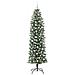 Albero di Natale Artificiale Sottile Verde e Bianco 240 cm - Foto miniatura 3