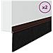 Spazzole per porte autoadesive 2 pcs Marrone 100 cm - Foto miniatura 3