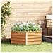 Letto rialzato da giardino Aspetto legno 129 x 129 x 45 cm - Foto miniatura 2