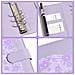 Raccoglitore Per Budget A6 Stile Pittura A Olio: 12 Fogli Di Budget, 8 Tasche Con Cerniera, Adesivi Inclusi Purple - Foto miniatura 3