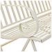Divano A Dondolo In Ferro Battuto Bianco 116x45x91h Cm - Foto miniatura 6