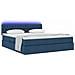 Letto con contenitore e LED con led Blu 180 x 200 cm Tessuto - Foto miniatura 3
