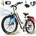 Bicicletta Elettrica S600- 26 Pollici E-bike 250w Batteria Rimovibile 36v10ah Autononomia 30-60km Con Ripiani -beige - Foto miniatura 1