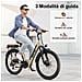 Bicicletta Elettrica S600- 26 Pollici E-bike 250w Batteria Rimovibile 36v10ah Autononomia 30-60km Con Ripiani -beige - Foto miniatura 7