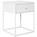 Comodino Vita Con Cassetto Bianco E Gambe In Metallo — 40×40×55 Cm - Foto miniatura 2