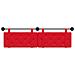 Testata appesa Rosso 190 x 55 x 5 cm Pelle Sintetica - Foto miniatura 5