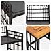 Set di Mobili da Esterno 3 pcs Nero e Grigio scuro - Foto miniatura 9