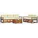 Set di divani da esterno con cuscino 6 pcs Naturale e Crema - Foto miniatura 3
