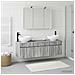 Set di Armadi da Bagno 4 pcs Sonoma grigio 100 x 14,5 x 70 cm - Foto miniatura 4