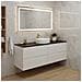 Mobile sottolavabo, Nero e beige, 160 cm, Con piano d'appoggio, 2 cassetti, MDF, 2 ante, Ripiano integrato, MODERNO - Foto miniatura 3