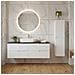 Mobile sottolavabo, Nero e beige, 160 cm, Con piano d'appoggio, 2 cassetti, MDF, 2 ante, Ripiano integrato, MODERNO - Foto miniatura 4