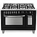 Cucina a Gas PNMD126GV+E / 2CI 7 Fuochi a Gas 1 Forno a Gas Ventilato e 1 Forno Elettrico Statico Classe A Dimensioni 120 x 60 cm Colore Nero - Foto miniatura 1