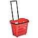 10 Cestini Spesa Carrelli Trolley 2 Ruote Carrello 50 Lt Rosso Supermercato - Foto miniatura 1