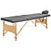 Lettino Da Massaggio 4 Zone Telaio In Legno Antracite 186x68cm - Foto miniatura 1
