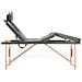 Lettino Da Massaggio 4 Zone Telaio In Legno Antracite 186x68cm - Foto miniatura 3