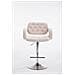 Sgabello Design Dublin In Tessuto - Sgabello Bar Girevole E Regolabile In Altezza 65-85 CM - Sgabello Alto Con Schienale E Braccioli Beige - Foto miniatura 2