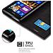 Custodia Compatibile Con Nokia Lumia 925 In Marrone Cappuccino - Coperchio Protettiva Con Chiusura Magnetica, Funzione Stand E Tasca Per Le Carte - Foto miniatura 6