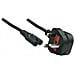 322843 Cavo Di Alimentazione Nero 1,8 M Spina Di Alimentazione Di Tipo G Accoppiatore C7 (power Cable / cord Uk 3pin / c7 Fem - -figure Of 8 1.8m Black Polybag)  - Foto miniatura 2