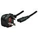 322843 Cavo Di Alimentazione Nero 1,8 M Spina Di Alimentazione Di Tipo G Accoppiatore C7 (power Cable / cord Uk 3pin / c7 Fem - -figure Of 8 1.8m Black Polybag)  - Foto miniatura 3