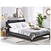 Letto Matrimoniale Moderno Grigio Scuro 160 X 200 Melle - Foto miniatura 4