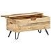 Baule 90x40x45 Cm In Legno Massello Di Mango - Foto miniatura 7