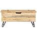 Baule 90x40x45 Cm In Legno Massello Di Mango - Foto miniatura 8