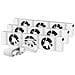 Trio Set Ventola per Radiatore Standard 120 cm 3 Pezzi + Adattatore + Interruttore Termostatico - Foto miniatura 1