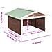 Casetta Per Tosaerba Robotizzato 72x87x50 Cm Mocca Bianca Abete - Foto miniatura 3