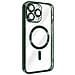 Cover Magsafe Per Iphone 14 Pro Max Silicone Protezione Fotocamera Bordo Verde - Foto miniatura 4