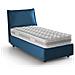 Letto Singolo Penelope, Letto Contenitore Con Rivestimento In Tessuto, 100% Made In Italy, Apertura Frontale, Con Materasso Cm 90x190 Incluso, Blu - Foto miniatura 3