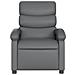 Poltrona Reclinabile Grigia In Similpelle - Foto miniatura 3