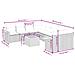 Set Divano da Giardino 9 pz con Cuscini Beige in Polyrattan - Foto miniatura 8