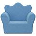 Divano Per Bambini Blu In Morbido Peluche - Foto miniatura 3